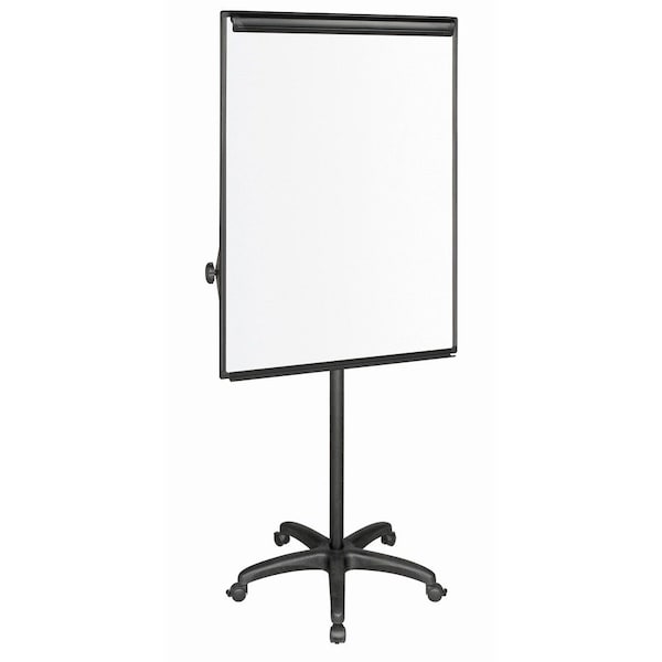 Presentation Easel, Pen Tray, Mobile, 30"x42-73", Black